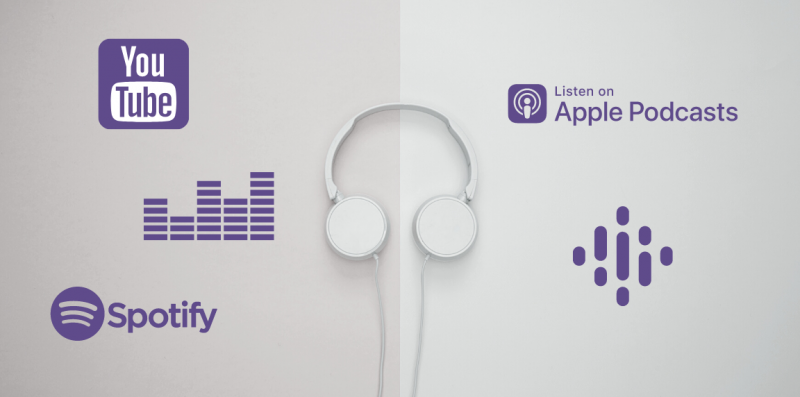 Spotify, YouTube, Apple, agregadores para produção de podcast